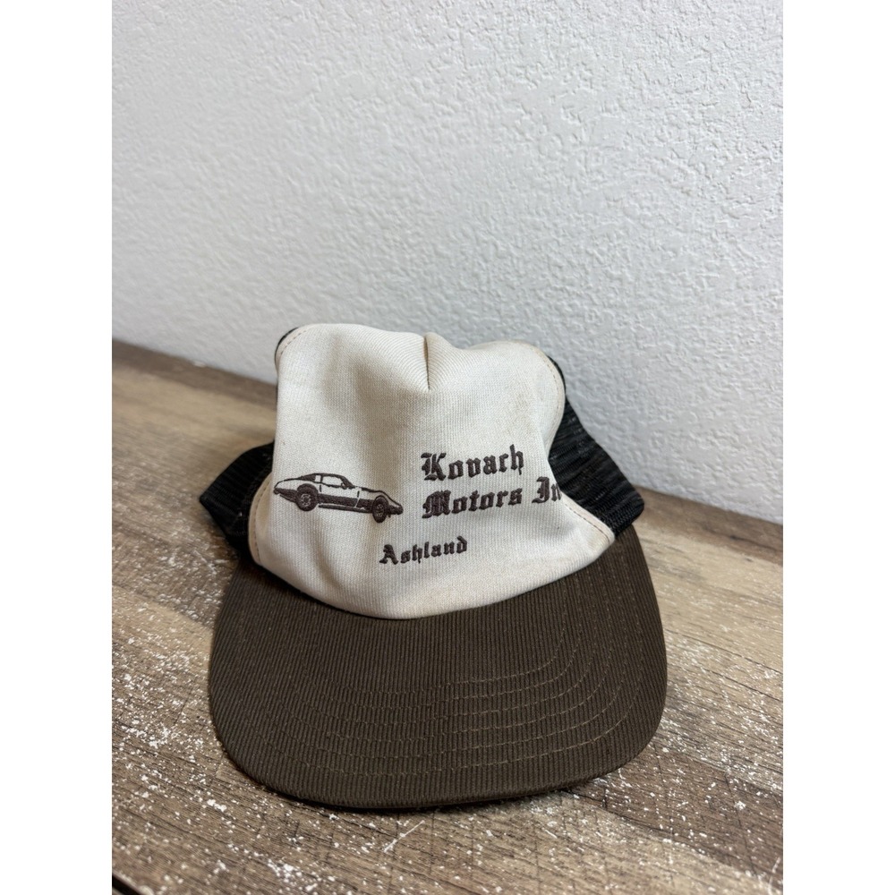Vintage Cars Hat Cap Trucker Snapback Mesh USA Brown